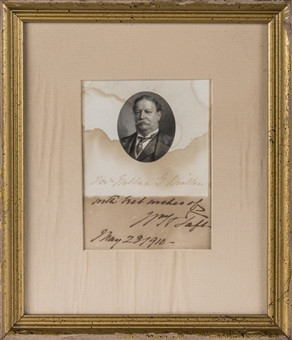 President William Taft Signed & Inscribed Photo In 9x11 Framed Display (PSA/DNA)